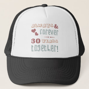 Cute 30th Wedding Anniversary Trucker Hat