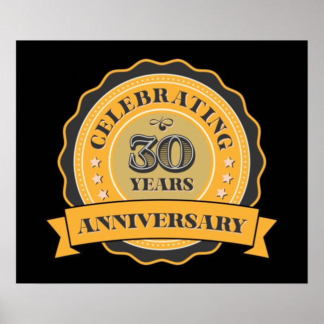 cute 30th year Anniversary  Poster (Front)