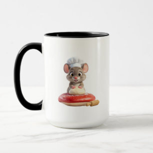 Cute 3D Cartoon Baker Mouse Mushroom Cottagecore T Mug