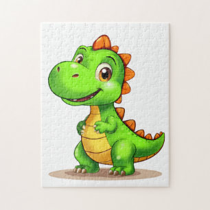 Cute 3D Digital Paint Baby Dinosaur Jigsaw Puzzle
