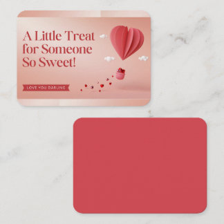 Cute 3D Heart Hot Air Balloon Valentine's Day Card