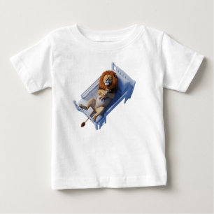 Cute 3D Lion Sleeping in Bed with Teddy Bear Isola Baby T-Shirt