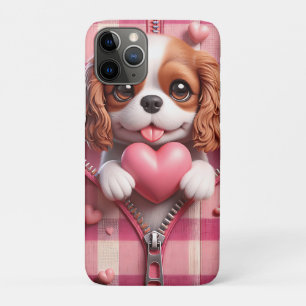 Cute 3D Puppy in a Pink and White Background (16) Case-Mate iPhone Case