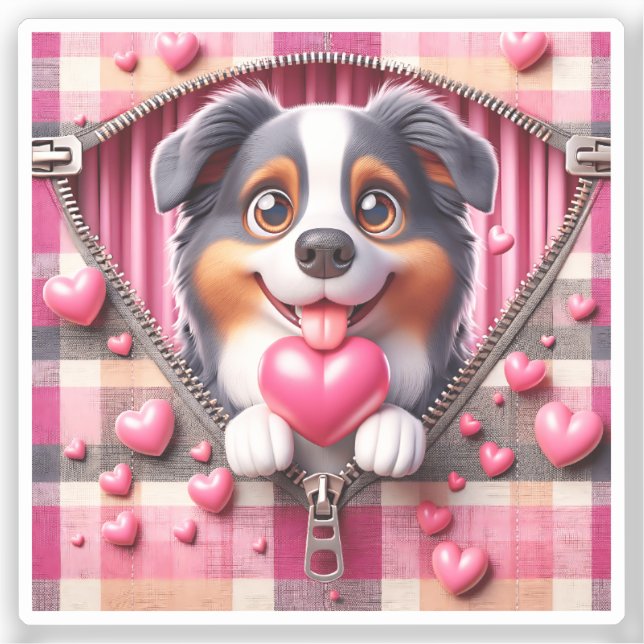 Cute 3D Puppy in a Pink and White Background (21) (Front)