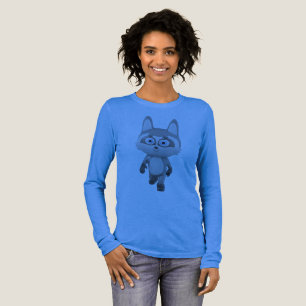 Cute 3D Racoon Cartoon Character Graphic Tri-Blend Shirt