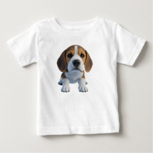 Cute 3D Rendered Beagle Puppy Character Baby T-Shirt