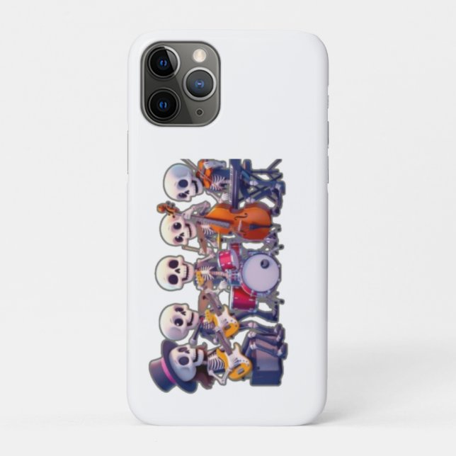 Cute 3D Skeleton Music Band – Adorable Cartoon Con Case-Mate iPhone Case (Back)
