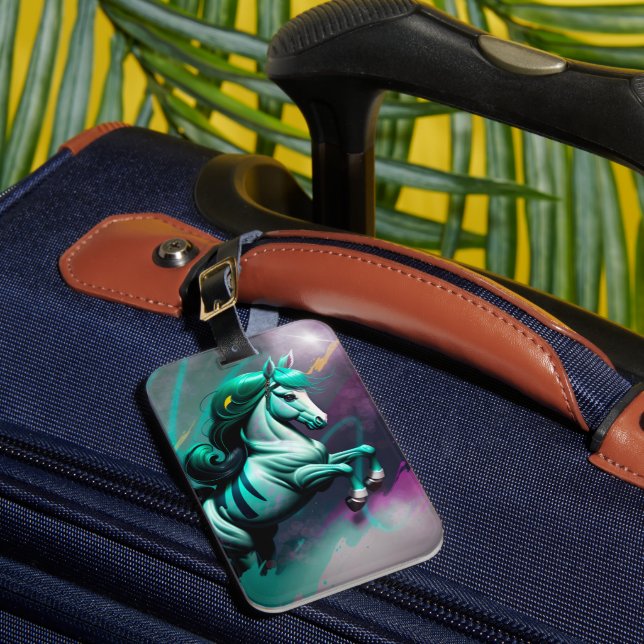 Cute 3d Spirit Pony 24 Luggage Tag (Front Insitu 1)