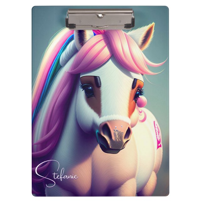 Cute 3d Spirit Pony 2 Clipboard (Front)