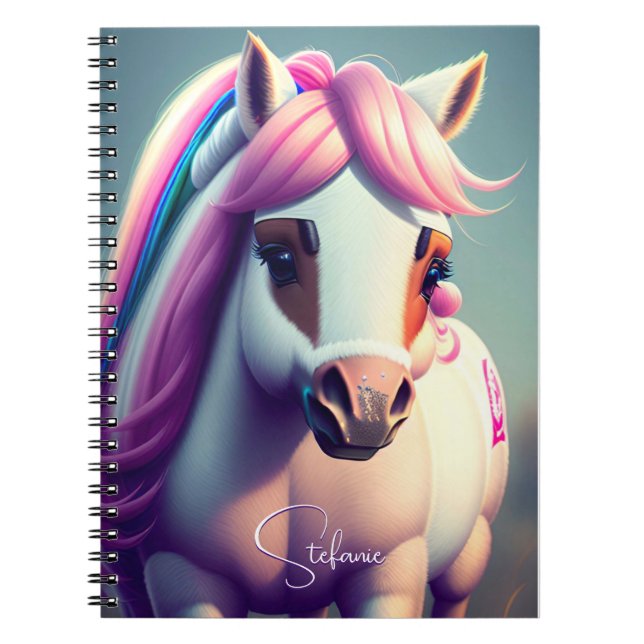 Cute 3d Spirit Pony 2 Notebook (Front)