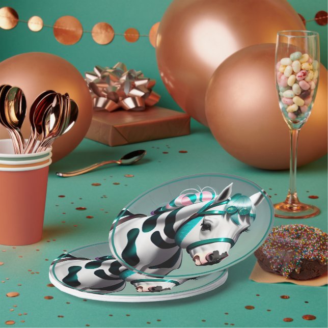 Cute 3D Spirit Pony 7 Paper Plate (Multi)