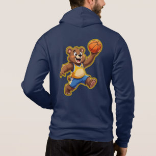 Cute 3D Teddy Bear Playing Basketball – Adorable S Hoodie