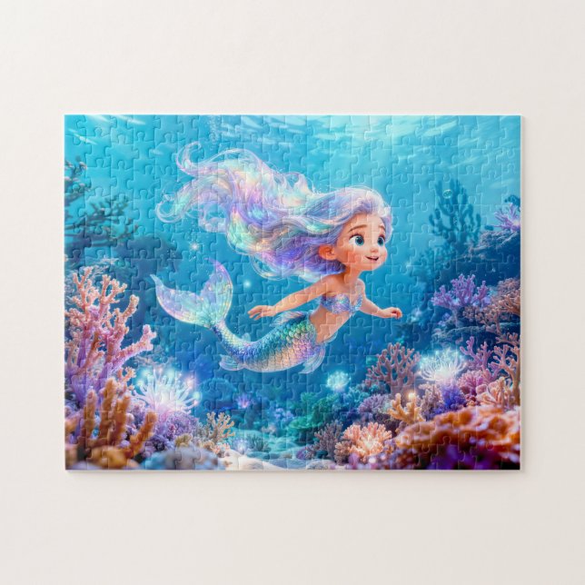 Cute 3D Virgo Zodiac Mermaid Jigsaw Puzzle (Horizontal)