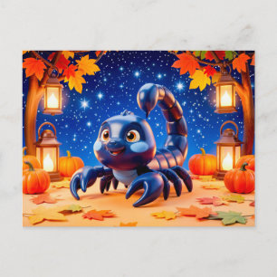 Cute 3D Zodiac Scorpion Character Postcard