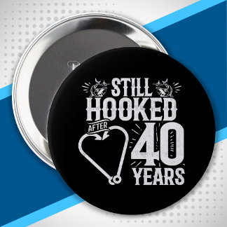 Cute 40th Anniversary Couples Married 40 Years 10 Cm Round Badge