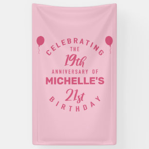 Cute 40th Birthday Personalised Banner