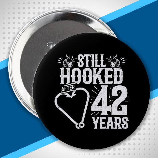 Cute 42nd Anniversary Couples Married 42 Years 10 Cm Round Badge (Creator Uploaded)