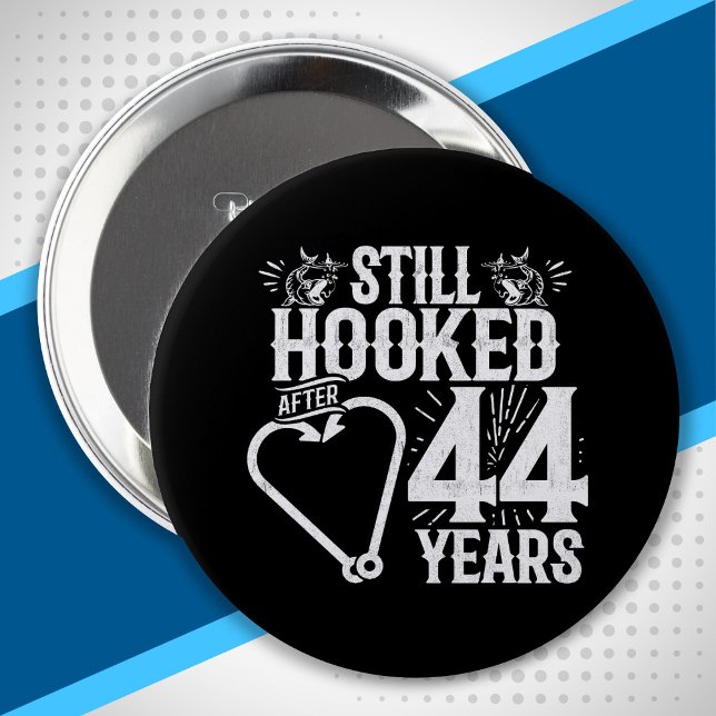 Cute 44th Anniversary Couples Married 44 Years 10 Cm Round Badge (Creator Uploaded)