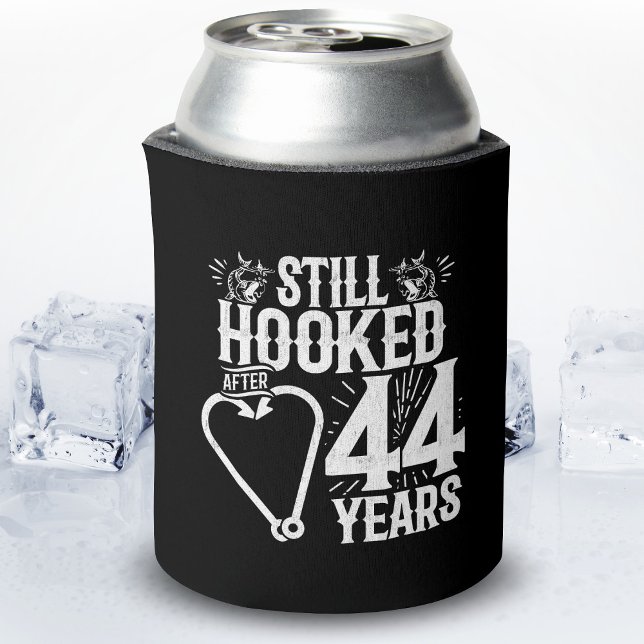 Cute 44th Anniversary Couples Married 44 Years Can Cooler (Creator Uploaded)