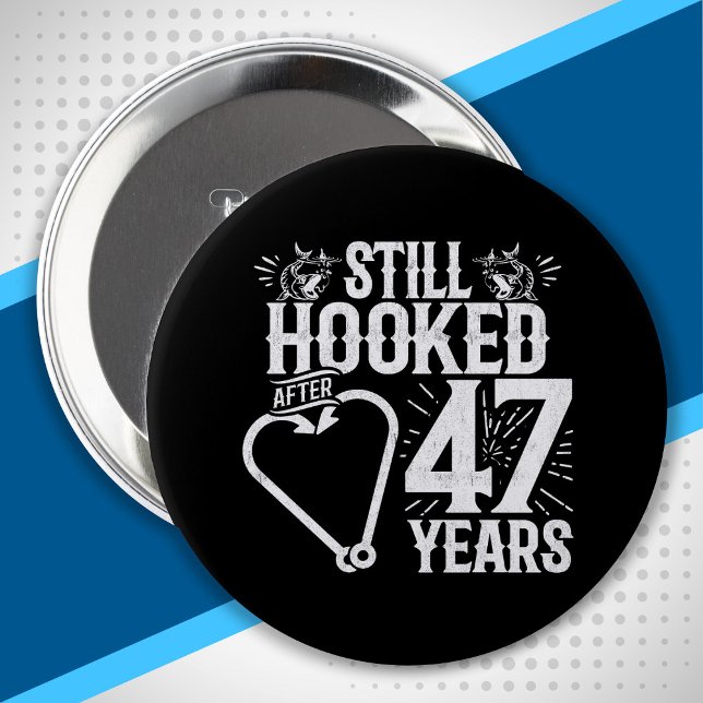 Cute 47th Anniversary Couples Married 47 Years 10 Cm Round Badge (Creator Uploaded)