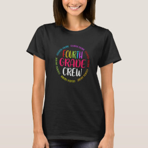 Cute 4th Grade Crew Teacher Students Back To Schoo T-Shirt
