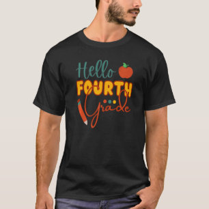 Cute 4th Grade Kids School Hello Fourth Grade Tea T-Shirt