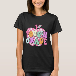Cute 4th Grade Team Pink Apple Back To School Teac T-Shirt