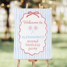 Cute 4th of July Birthday Party Welcome Sign