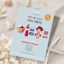 Cute 4th of july pool party 