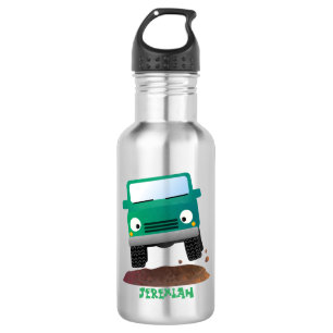 Cute 4X4 offroad vehicle cartoon car 532 Ml Water Bottle