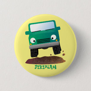 Cute 4X4 offroad vehicle cartoon car 6 Cm Round Badge