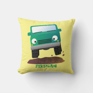 Cute 4X4 offroad vehicle cartoon car Cushion