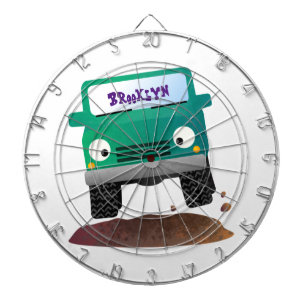 Cute 4X4 offroad vehicle cartoon car Dartboard
