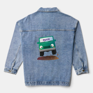 Cute 4X4 offroad vehicle cartoon car Denim Jacket