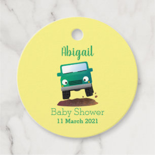 Cute 4X4 offroad vehicle cartoon car Favour Tags