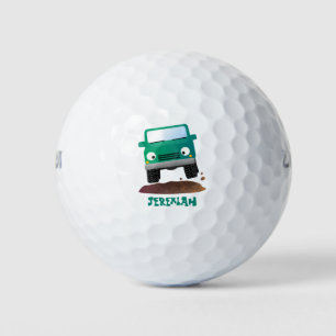 Cute 4X4 offroad vehicle cartoon car Golf Balls
