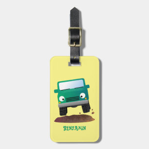 Cute 4X4 offroad vehicle cartoon car Luggage Tag