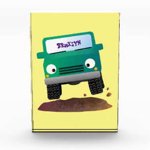 Cute 4X4 offroad vehicle cartoon car Photo Block