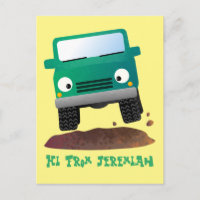 Cute 4X4 offroad vehicle cartoon car