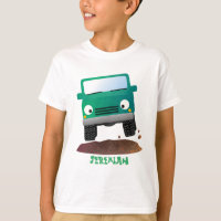 Cute 4X4 offroad vehicle cartoon car
