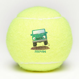 Cute 4X4 offroad vehicle cartoon car Tennis Balls
