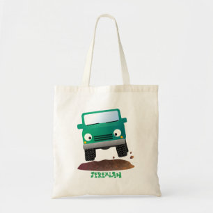 Cute 4X4 offroad vehicle cartoon car Tote Bag