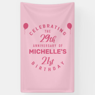 Cute 50th Birthday Personalised Banner