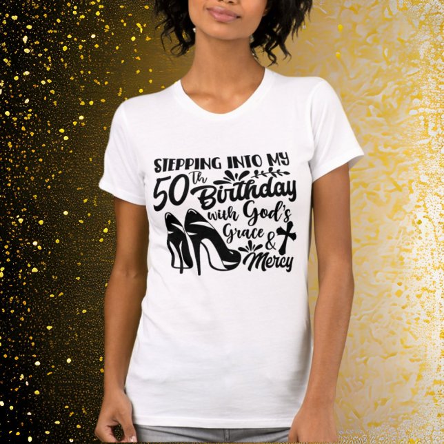 cute 50th Birthday word art  T-Shirt (Creator Uploaded)