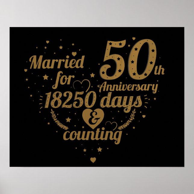 cute 50th year Anniversary  Poster (Front)