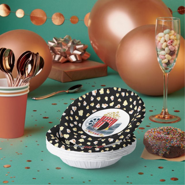 cute 5th Birthday movie theatre party  Paper Bowls Paper Plate (Multi)