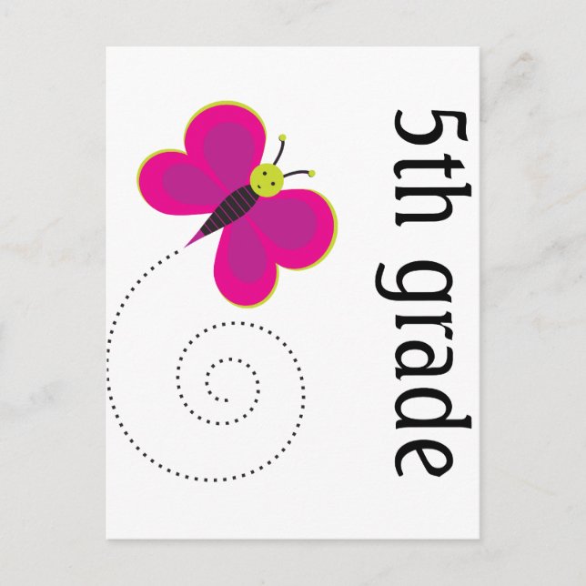Cute 5th Grade Postcard (Front)