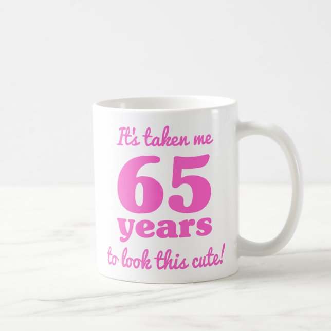 Cute 65th Birthday For Women Coffee Mug (Right)