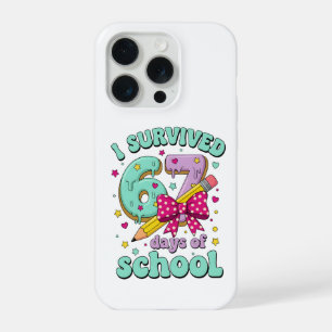 Cute 67 Days Of School Pencil Bow Classroom Theme iPhone 15 Pro Case