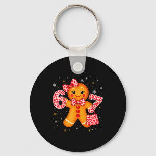 Cute 6 7 Christmas Leopard Bow Gingerbread Girls W Key Ring